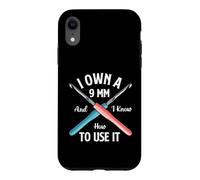 Custodia per iPhone XR Possiedo un 9 mm e so come usarlo - uncinetto all'uncinetto