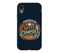 Custodia per iPhone XR Powered By Coffee & Compost Funny Gardener