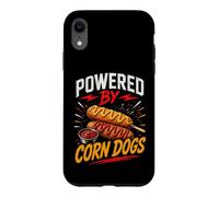 Custodia per iPhone XR Powered By Funny Corn Dogs Saying Humor Joke Gag