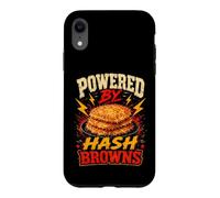 Custodia per iPhone XR Powered By Hash Browns Funny Hash Browns Saying Humor Joke