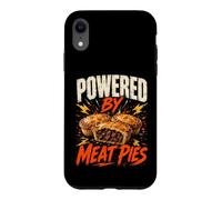 Custodia per iPhone XR Powered By Meat Pies Funny Meat Pie Saying Humor Joke Gag