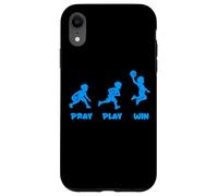 Custodia per iPhone XR Pregare Gioca Vincere Giocatore di Basket Kid Cristianesimo Fede