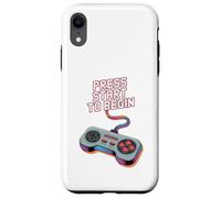 Custodia per iPhone XR Premi Start per iniziare il controller da gioco retrò Art