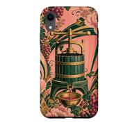 Custodia per iPhone XR Pressa Vino Vintage Con Fiori Raccolto