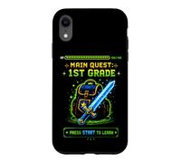 Custodia per iPhone XR Prima elementare Main Quest 1st Grade videogioco Ritorno a scuola