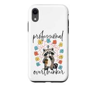 Custodia per iPhone XR Professionista Overthinker Raccoon Coffee Lover