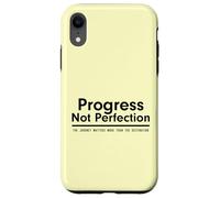 Custodia per iPhone XR Progress Not Perfection Inspirational Self Improvement