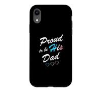 Custodia per iPhone XR Proud To Be His Dad Transgender Pride Flag Trans Figlo