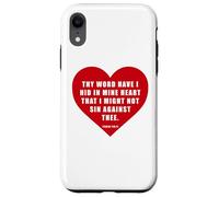Custodia per iPhone XR Psalm 119:11 - Thy Word Have I Hid in Mine Heart Bible Verse