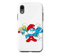 Custodia per iPhone XR Puffi Grande Papà Puffetta Brainy Cartoon 80s 90s Retro Pose