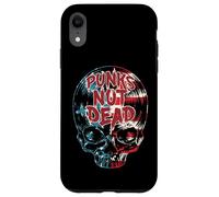 Custodia per iPhone XR Punks Not Dead Punk Rock USA Bandiera Vinile Record LP Skull