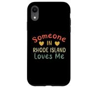 Custodia per iPhone XR Qualcuno nel Rhode Island mi ama Retro Stati Uniti d'America