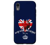 Custodia per iPhone XR Queen Elizabeth II save the queen memoriam 1926 - 2022 Love