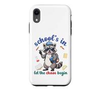 Custodia per iPhone XR Raccoon Back To School Vibes Scuole In Let The Chaos Begin