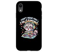 Custodia per iPhone XR Raccoon Gaming Can't Hear You I'm Gaming Common Raccoon