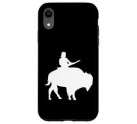 Custodia per iPhone XR Ragazzo su un Buffalo Silhouette