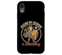 Custodia per iPhone XR Raising My Husband Is Exhausting Funny Wife Retro