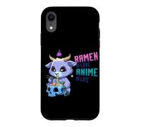 Custodia per iPhone XR Ramen Kawaii Baphomet: Tagliatelle Con Teschi In Stile Anime