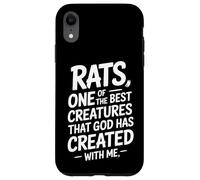 Custodia per iPhone XR Ratti divertenti che dicono una creatura creata da Dio