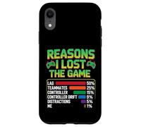 Custodia per iPhone XR Reasons I Lost The Game - Funny Video Gamer Gaming Humor