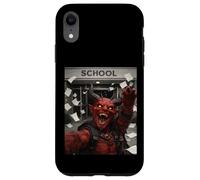 Custodia per iPhone XR Red Devil, meme selfie divertente, ultimo giorno di scuola