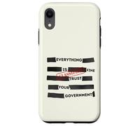 Custodia per iPhone XR Redacted Everything is Fine Trust Your Government Political