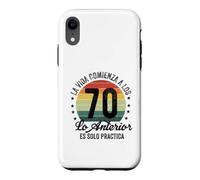 Custodia per iPhone XR regalos para hombre cumpleaños 70 español Feliz Setenta años