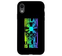 Custodia per iPhone XR Relax The DJ Is Here LP Gothic Skull per amanti del disco in vinile
