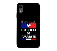 Custodia per iPhone XR Repubblica Francese Certificato di Povertà Disoccupazione Debito