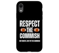Custodia per iPhone XR Respect The Commish Funny Fantasy Football Commissioner
