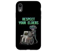 Custodia per iPhone XR Respect Your Elders Retro Computer Gamer Girl Fun VR Gaming