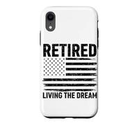 Custodia per iPhone XR Retired Living The Dream Bandiera americana