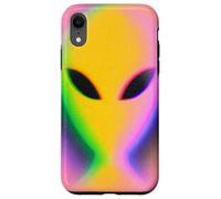 Custodia per iPhone XR Retro Alien Aura Psychedelic Rainbow Aesthetic Cryptozoology