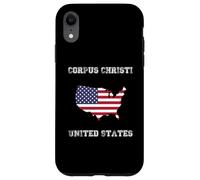 Custodia per iPhone XR Retro Corpus Christi Stati Uniti Distressed Stati Uniti