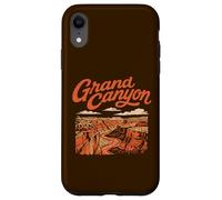 Custodia per iPhone XR Retro Grand Canyon National Park Vintage Style 80s