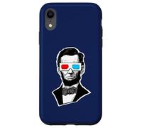 Custodia per iPhone XR Retro Occhiali 3D Abraham Lincoln