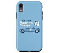 Custodia per iPhone XR Retro Pinewood Derby Cub Scouts Racer Race Car Logo