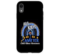 Custodia per iPhone XR Retro Rainbow All-Kids Matter Girandola Consapevolezza degli abusi sui minori