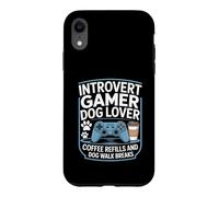 Custodia per iPhone XR Ricariche di caffè per amanti dei cani e pause per passeggiate con cani introverso
