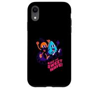 Custodia per iPhone XR Ride The Sweet Wave, motivo retrò fluorescente a forma di frutta surfata