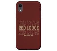 Custodia per iPhone XR Rifugio rosso vintage Montana