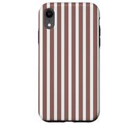 Custodia per iPhone XR Righe Classiche Marrone Castagna