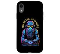 Custodia per iPhone XR Rilassati Il DJ è qui Bigfoot Sasquatch EDM Music Equalizer