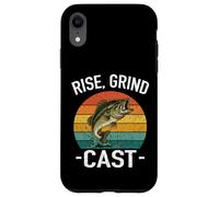 Custodia per iPhone XR RISE GRIND CAST Amante della pesca Fish Whisperer Avventure Lago