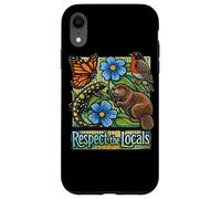 Custodia per iPhone XR Rispettare la gente del posto Illustrazione fauna selvatica nativa