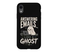Custodia per iPhone XR Rispondere alle e-mail come un fantasma divertente ufficio di Halloween