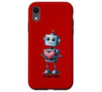 Custodia per iPhone XR Robot con un grande cuore, grafica