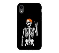 Custodia per iPhone XR Rock On Skeleton - Divertente costume di Halloween con musica rock