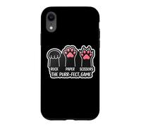 Custodia per iPhone XR Rock Paper Scissors The Purr-fect Gioco Amante del Gatto