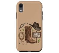 Custodia per iPhone XR Rodeo Legend - Cappello da cowboy stile western, stile country life